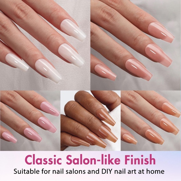 300 Pieces GelX Long Coffin Press On Nails - Picture 2 of 7